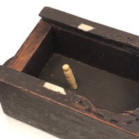 Early American Watch Box with Original Paint and Bone Inlay