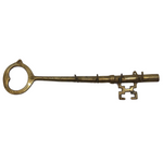 Brass Key-Shaped Wall Mounted Key Holder