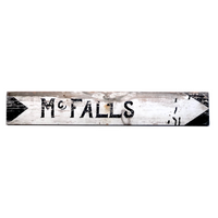 Old McFalls (Mechanic Falls, Maine) Hand-painted Directional Sign