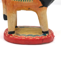 Vintage Mexican Folk Art Lion Candleholder