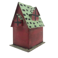 Charming Old Pennsylvania Folk Art Painted Tin House Bank