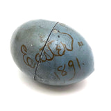 Hand-painted Treen Easter Egg, 1891, with Painter's Palette on Reverse