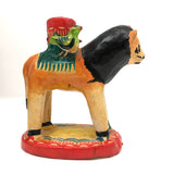 Vintage Mexican Folk Art Lion Candleholder