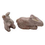 Pink Ceramic Bunnies - A Pair!