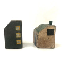 Pair of Early Wooden Block Houses