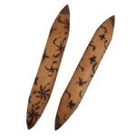 Australian Aboriginal Wooden Clapsticks with Pyrographed Decoration - A Pair