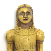 Weird, Wonderful Renwal 1940s Yellow Jointed Dollhouse Girl