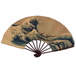 Japanese Sensu Hand Fan with Hokusai's "The Great Wave Off Kanagawa"