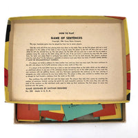 Corey Game Co Boston, 1938 Original Game of Sentences