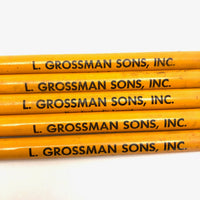 Five Beautiful Fat Yellow Vintage Grossman’s Lumber Pencils