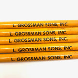 Five Beautiful Fat Yellow Vintage Grossman’s Lumber Pencils