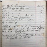 1879-1935 Painstaking Handwritten Ledger of Expenses, Chock Full