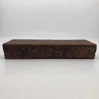 Monogrammed Vintage Wooden Animal Themed Pencil Box