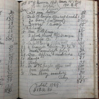 1879-1935 Painstaking Handwritten Ledger of Expenses, Chock Full