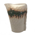 San Pacific San Francisco 1970s-80s Pastel Ceramic Vase With Corner Opening