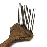 Gorgeous Primitive Hand-carved Carding or Flax Comb