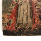 Wonderful Early Spanish Colonial Retablo Painting on Wood