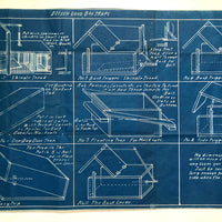 Eleven Good Box Traps - Original c. 1920s Wee-Sho-U Co. Detroit Blueprint