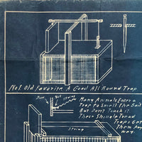 Eleven Good Box Traps - Original c. 1920s Wee-Sho-U Co. Detroit Blueprint