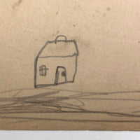 Double Sided Child's Drawing, House, Tiny House, Hus, Chickcke