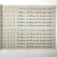 Raymond Bailey's c. 1900 Vertical Writing Penmanship Practice Notebook