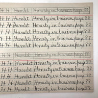 Raymond Bailey's c. 1900 Vertical Writing Penmanship Practice Notebook