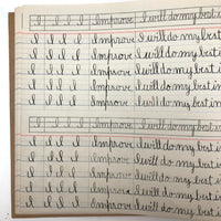 Raymond Bailey's c. 1900 Vertical Writing Penmanship Practice Notebook