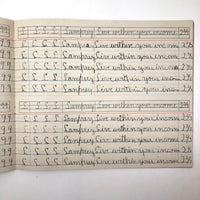 Raymond Bailey's c. 1900 Vertical Writing Penmanship Practice Notebook