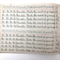 Raymond Bailey's c. 1900 Vertical Writing Penmanship Practice Notebook