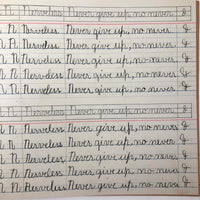 Raymond Bailey's c. 1900 Vertical Writing Penmanship Practice Notebook