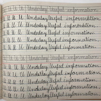 Raymond Bailey's c. 1900 Vertical Writing Penmanship Practice Notebook