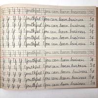 Raymond Bailey's c. 1900 Vertical Writing Penmanship Practice Notebook