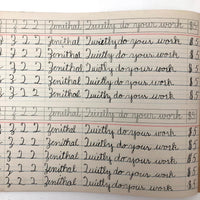 Raymond Bailey's c. 1900 Vertical Writing Penmanship Practice Notebook