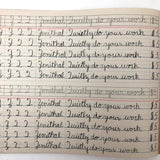 Raymond Bailey's c. 1900 Vertical Writing Penmanship Practice Notebook