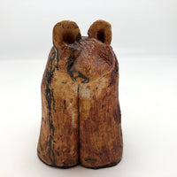 Raku Ceramic Hand-Sculpted Long Legged Brown Bear