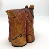 Raku Ceramic Hand-Sculpted Long Legged Brown Bear