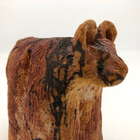 Raku Ceramic Hand-Sculpted Long Legged Brown Bear