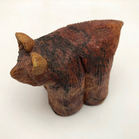 Raku Ceramic Hand-Sculpted Long Legged Brown Bear